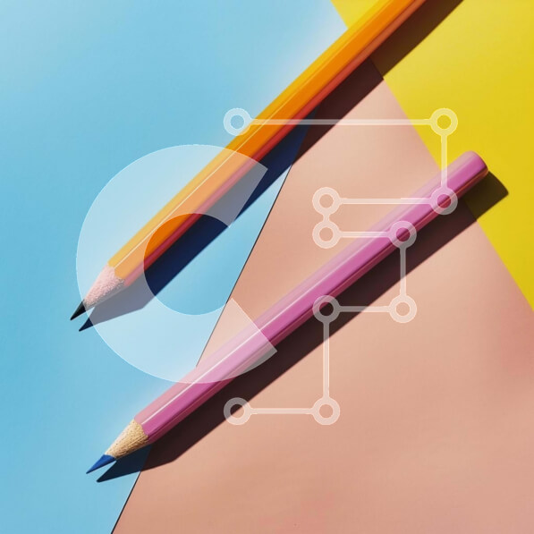 Intra Συλλεκτικό Ξύλινο Παζλ Plywood  4mm - Πολύχρωμα μολύβια σε πολύχρωμο φόντο Σε Ξύλινο Κουτί - Διαστάσεις: 10x10 cm – 25 κομμάτια