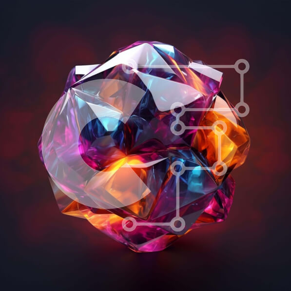 Intra Συλλεκτικό Ξύλινο Παζλ Plywood  4mm - Πολύχρωμη κρυστάλλινη μπάλα με γεωμετρικά σχήματα Σε Ξύλινο Κουτί - Διαστάσεις Puzzle: 10x10 cm – 25 κομμάτια