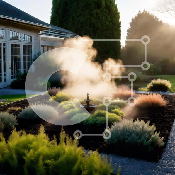 Intra Συλλεκτικό Ξύλινο Παζλ Plywood  4mm - Κήπος με σιντριβάνι και σπίτι Σε Ξύλινο Κουτί - Διαστάσεις: 10x10 cm – 25 κομμάτια