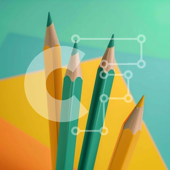 Intra Συλλεκτικό Ξύλινο Παζλ Plywood  4mm - Πολύχρωμα μολύβια σε πολύχρωμο φόντο Σε Ξύλινο Κουτί - Διαστάσεις: 10x10 cm – 25 κομμάτια