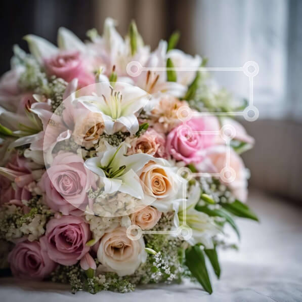 Intra Συλλεκτικό Ξύλινο Παζλ Plywood  4mm - Πολύχρωμο μπουκέτο με τριαντάφυλλα και λουλούδια Σε Ξύλινο Κουτί - Διαστάσεις: 10x10 cm – 25 κομμάτια