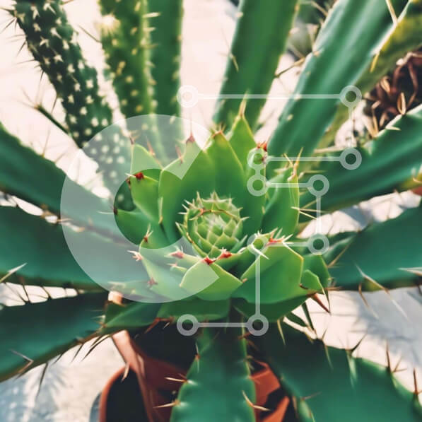 Intra Συλλεκτικό Ξύλινο Παζλ Plywood  4mm - Φυτό Aloe Vera σε γλάστρα Σε Ξύλινο Κουτί - Διαστάσεις: 10x10 cm – 25 κομμάτια