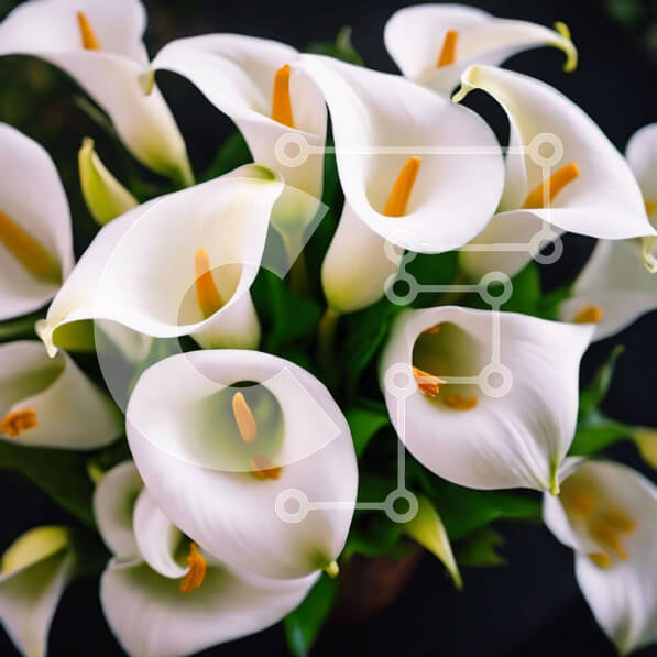 Intra Συλλεκτικό Ξύλινο Παζλ Plywood  4mm - Μπουκέτο με λευκά κρίνα Κάλλα και ανάμεικτα λουλούδια Σε Ξύλινο Κουτί - Διαστάσεις: 10x10 cm – 25 κομμάτια