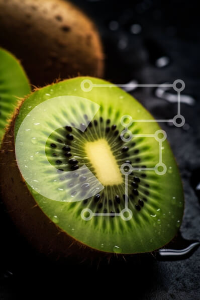 Σετ των 2 Intra Συλλεκτικό Ξύλινο Παζλ Plywood  4mm - Τα φρέσκα ακτινίδια μοιράζονται στη σκοτεινή επιφάνεια Σε Ξύλινο Κουτί - Διαστάσεις: 10x10 cm – 25 κομμάτια