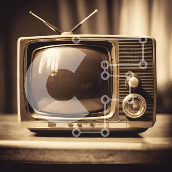 Intra Συλλεκτικό Ξύλινο Παζλ Plywood  4mm - Vintage Σετ τηλεόρασης σε ξύλινο τραπέζι Σε Ξύλινο Κουτί - Διαστάσεις Puzzle: 10x10 cm – 25 κομμάτια