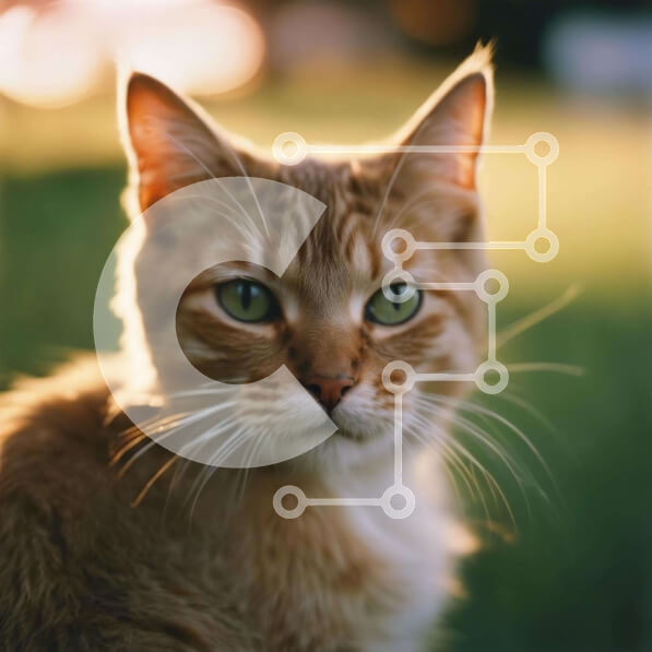 Intra Συλλεκτικό Ξύλινο Παζλ Plywood  4mm - Πορτοκαλί γάτα που κάθεται στο γρασίδι με κλειστά μάτια Σε Ξύλινο Κουτί - Διαστάσεις: 10x10 cm – 25 κομμάτια