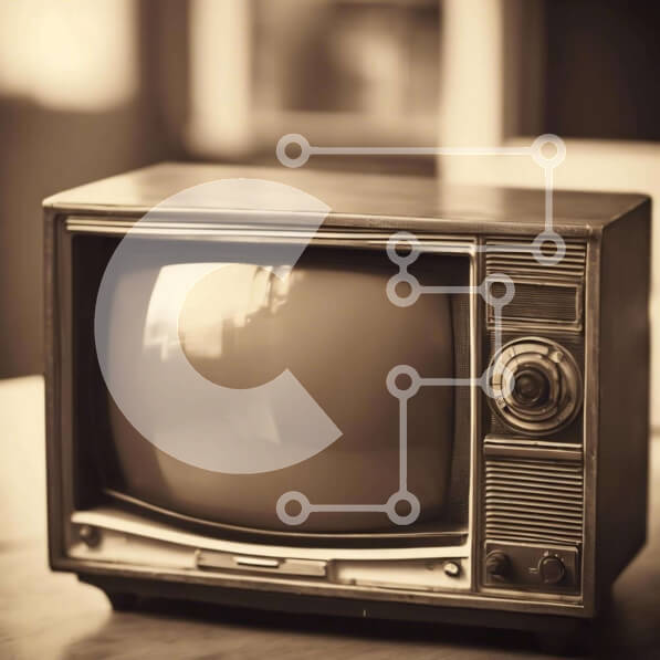 Intra Συλλεκτικό Ξύλινο Παζλ Plywood  4mm - Vintage Ασπρόμαυρη Τηλεόραση Σε Ξύλινο Κουτί - Διαστάσεις Puzzle: 10x10 cm – 25 κομμάτια