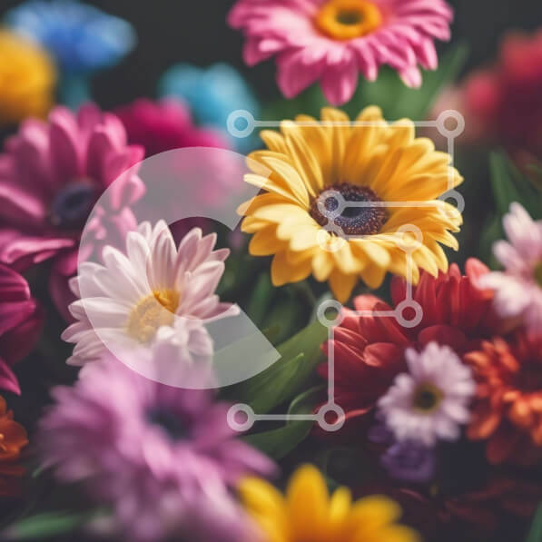 Intra Συλλεκτικό Ξύλινο Παζλ Plywood  4mm - Ζωντανό μπουκέτο λουλούδια για ειδικές περιστάσεις Σε Ξύλινο Κουτί - Διαστάσεις: 10x10 cm – 25 κομμάτια