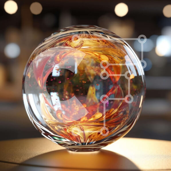 Intra Συλλεκτικό Ξύλινο Παζλ Plywood  4mm - Γυάλινη μπάλα με πολύχρωμο υγρό στο τραπέζι Σε Ξύλινο Κουτί - Διαστάσεις Puzzle: 10x10 cm – 25 κομμάτια