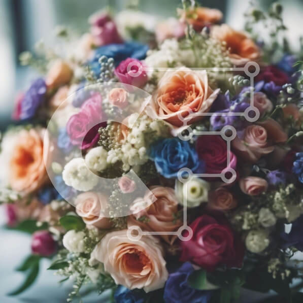 Σετ των 2 Intra Συλλεκτικό Ξύλινο Παζλ Plywood  4mm - Πολύχρωμο μπουκέτο λουλούδια σε ξύλινο τραπέζι Σε Ξύλινο Κουτί - Διαστάσεις: 10x10 cm – 25 κομμάτια