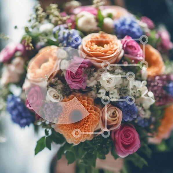 Σετ των 2 Intra Συλλεκτικό Ξύλινο Παζλ Plywood  4mm - Πολύχρωμο μπουκέτο λουλουδιών για ειδικές περιστάσεις Σε Ξύλινο Κουτί - Διαστάσεις: 10x10 cm – 25 κομμάτια