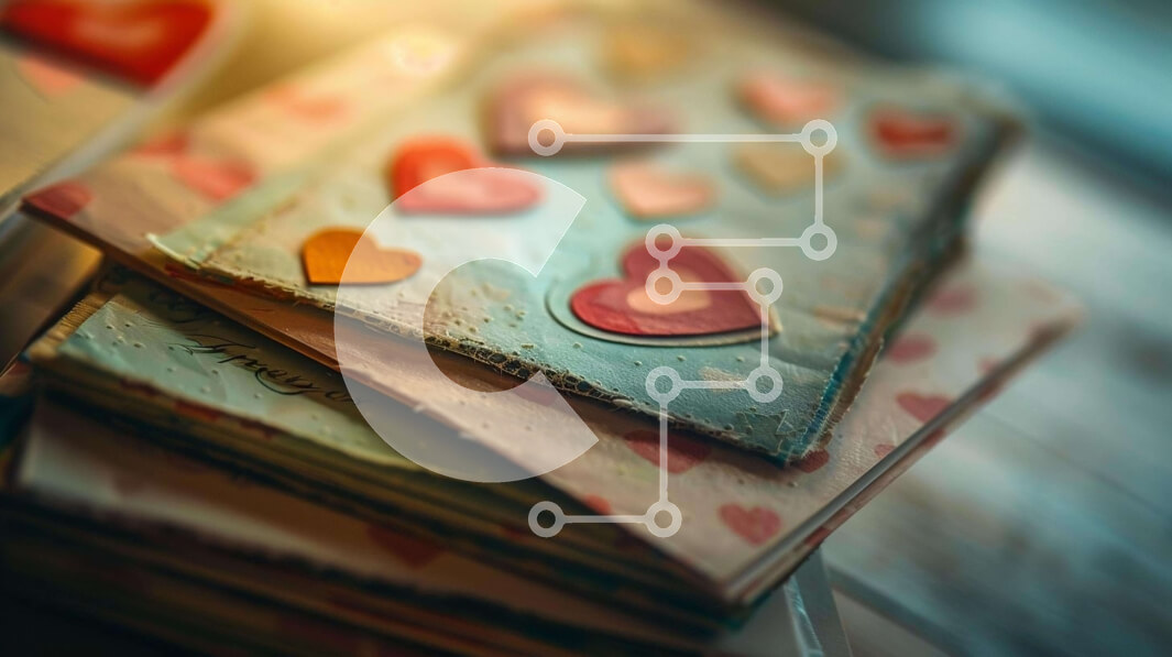 Intra Συλλεκτικό Ξύλινο Παζλ Plywood  4mm - Πολύχρωμη στοίβα καρτών σε σχήμα καρδιάς Σε Ξύλινο Κουτί - Διαστάσεις Puzzle: 10x10 cm – 25 κομμάτια