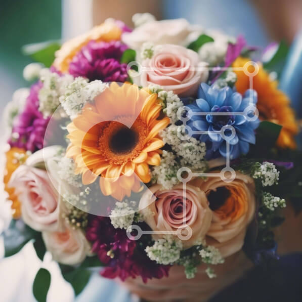 Σετ των 2 Intra Συλλεκτικό Ξύλινο Παζλ Plywood  4mm - Ζωντανό μπουκέτο από μαργαρίτες, τριαντάφυλλα και γαρύφαλλα Σε Ξύλινο Κουτί - Διαστάσεις: 10x10 cm – 25 κομμάτια