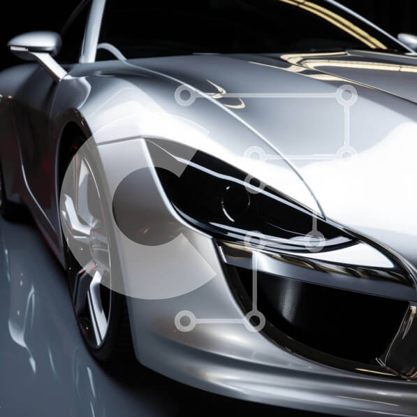 Intra Συλλεκτικό Ξύλινο Παζλ Plywood  4mm - Silver Sports Car Parked in the Dark Σε Ξύλινο Κουτί - Διαστάσεις Puzzle: 10x10 cm – 25 κομμάτια