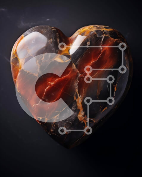 Intra Συλλεκτικό Ξύλινο Παζλ Plywood  4mm - Μαρμάρινο κομμάτι σε σχήμα καρδιάς Σε Ξύλινο Κουτί - Διαστάσεις Puzzle: 10x10 cm – 25 κομμάτια