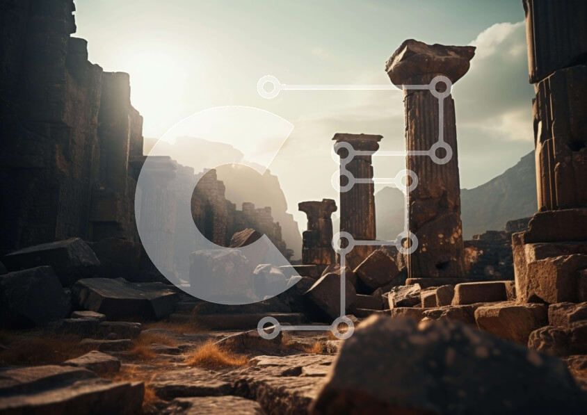 Intra Συλλεκτικό Ξύλινο Παζλ Plywood  4mm - Μυστηριώδης Ερημική Περιοχή Σε Ξύλινο Κουτί - Διαστάσεις Puzzle: 10x10 cm – 25 κομμάτια