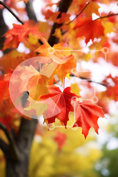 Σετ των 2 Intra Συλλεκτικό Ξύλινο Παζλ Plywood  4mm - Φθινοπωρινό δέντρο με φύλλα που πέφτουν Σε Ξύλινο Κουτί - Διαστάσεις: 10x10 cm – 25 κομμάτια