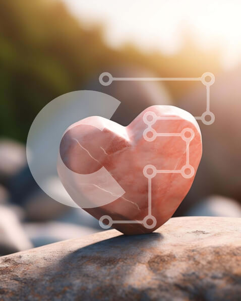 Intra Συλλεκτικό Ξύλινο Παζλ Plywood  4mm - Ροζ ροκ σε σχήμα καρδιάς σε εξωτερικό περιβάλλον Σε Ξύλινο Κουτί - Διαστάσεις: 10x10 cm – 25 κομμάτια