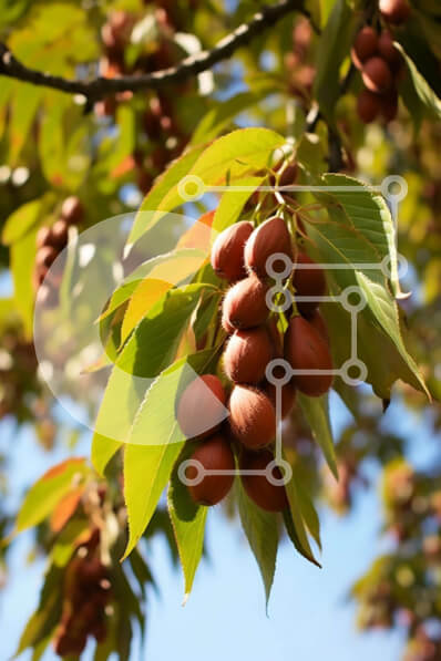 Σετ των 2 Intra Συλλεκτικό Ξύλινο Παζλ Plywood  4mm - Κλαδί δέντρου με κεράσια, δαμάσκηνα, μήλα και αχλάδια Σε Ξύλινο Κουτί - Διαστάσεις: 10x10 cm – 25 κομμάτια