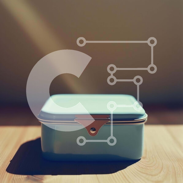 Intra Συλλεκτικό Ξύλινο Παζλ Plywood  4mm - Μικρό μπλε δοχείο σε ξύλινο τραπέζι Σε Ξύλινο Κουτί - Διαστάσεις: 10x10 cm – 25 κομμάτια