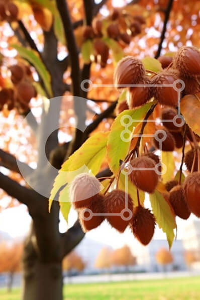 Σετ των 2 Intra Συλλεκτικό Ξύλινο Παζλ Plywood  4mm - Δέντρο με διάφορα φρούτα Σε Ξύλινο Κουτί - Διαστάσεις: 10x10 cm – 25 κομμάτια