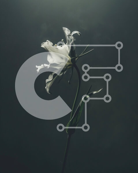 Intra Συλλεκτικό Ξύλινο Παζλ Plywood  4mm - Μονό λευκό λουλούδι σε σκούρο φόντο Σε Ξύλινο Κουτί - Διαστάσεις: 10x10 cm – 25 κομμάτια