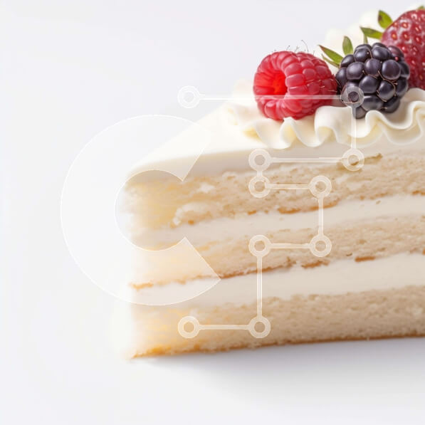 Σετ των 2 Intra Συλλεκτικό Ξύλινο Παζλ Plywood  4mm - Νόστιμο λευκό κέικ με μούρα και σαντιγί Σε Ξύλινο Κουτί - Διαστάσεις: 10x10 cm – 25 κομμάτια