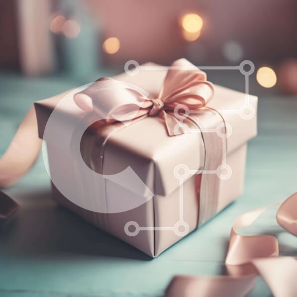 Σετ των 2 Intra Συλλεκτικό Ξύλινο Παζλ Plywood  4mm - Ροζ κουτί δώρου σε διακοσμημένο ξύλινο τραπέζι Σε Ξύλινο Κουτί - Διαστάσεις: 10x10 cm – 25 κομμάτια