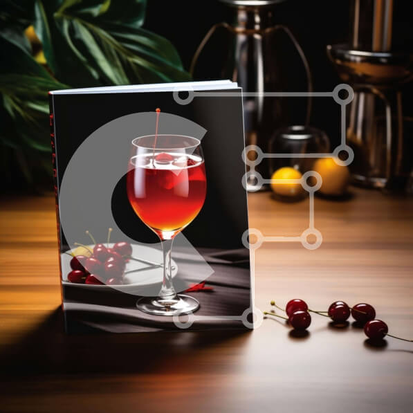 Σετ των 2 Intra Συλλεκτικό Ξύλινο Παζλ Plywood  4mm - Ποτήρι υγρό με κεράσια και λεμόνια Σε Ξύλινο Κουτί - Διαστάσεις: 10x10 cm – 25 κομμάτια