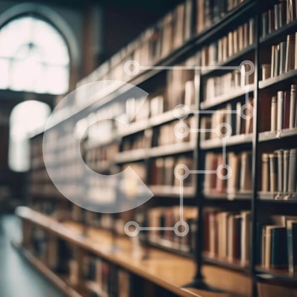 Intra Συλλεκτικό Ξύλινο Παζλ Plywood  4mm - Άδεια βιβλιοθήκη με ράφια και χώρους μελέτης Σε Ξύλινο Κουτί - Διαστάσεις Puzzle: 10x10 cm – 25 κομμάτια