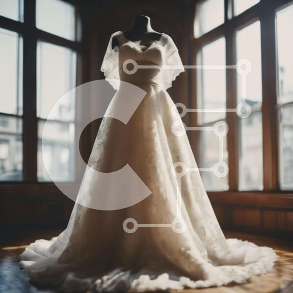 Σετ των 2 Intra Συλλεκτικό Ξύλινο Παζλ Plywood  4mm - Νυφικό που εμφανίζεται μπροστά από μεγάλα παράθυρα Σε Ξύλινο Κουτί - Διαστάσεις: 10x10 cm – 25 κομμάτια