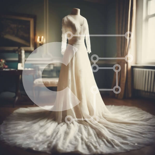 Σετ των 2 Intra Συλλεκτικό Ξύλινο Παζλ Plywood  4mm - Κομψό λευκό νυφικό που εμφανίζεται σε μανεκέν με κεριά Σε Ξύλινο Κουτί - Διαστάσεις: 10x10 cm – 25 κομμάτια