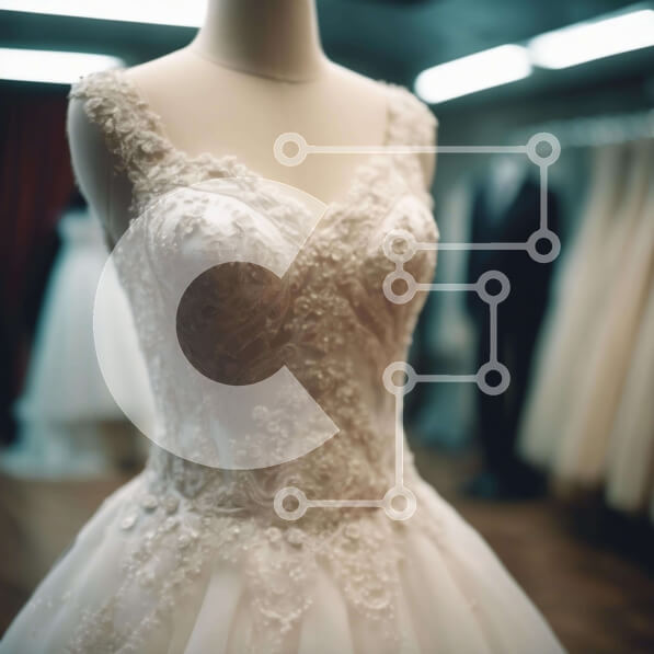 Σετ των 2 Intra Συλλεκτικό Ξύλινο Παζλ Plywood  4mm - Λευκό νυφικό που εμφανίζεται ανάμεσα στα φορέματα Σε Ξύλινο Κουτί - Διαστάσεις: 10x10 cm – 25 κομμάτια