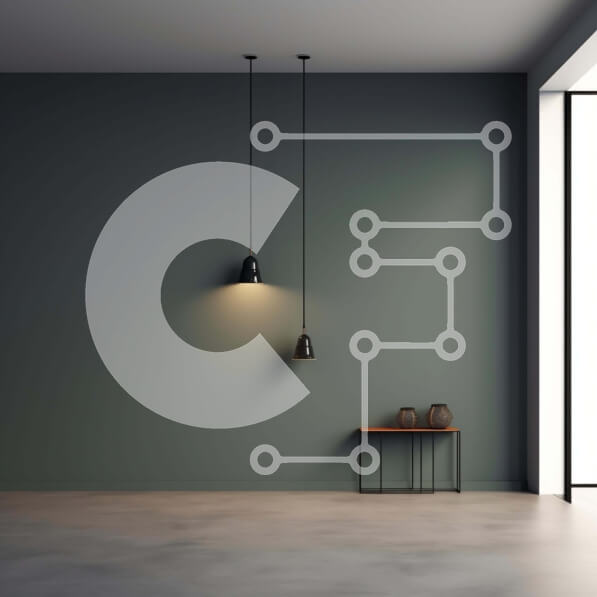 Intra Συλλεκτικό Ξύλινο Παζλ Plywood  4mm - Άδειο δωμάτιο με κρεμαστά φωτιστικά και φυτά σε γλάστρες Σε Ξύλινο Κουτί - Διαστάσεις Puzzle: 10x10 cm – 25 κομμάτια