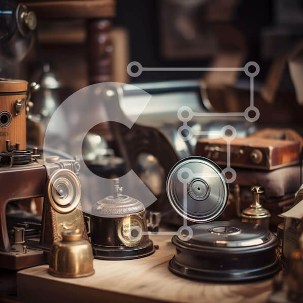 Intra Συλλεκτικό Ξύλινο Παζλ Plywood  4mm - Vintage συλλογή από αντίκες και vintage αντικείμενα Σε Ξύλινο Κουτί - Διαστάσεις Puzzle: 10x10 cm – 25 κομμάτια