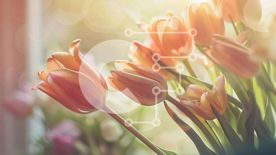 Intra Συλλεκτικό Ξύλινο Παζλ Plywood  4mm - Ροζ τουλίπες σε περβάζι παραθύρου Σε Ξύλινο Κουτί - Διαστάσεις: 10x10 cm – 25 κομμάτια