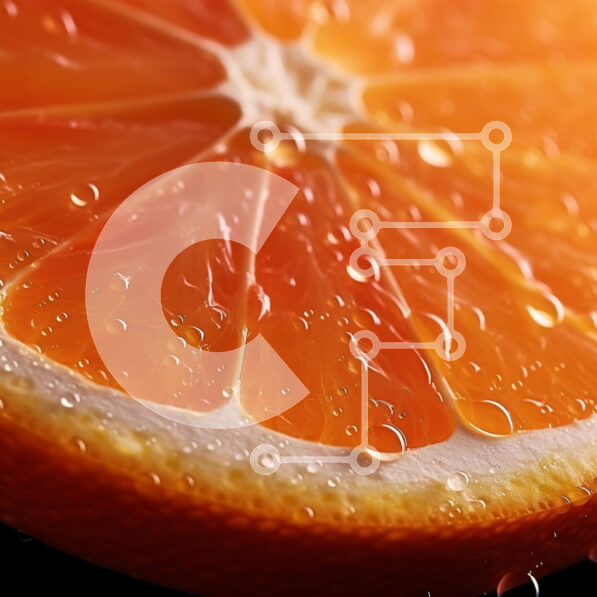 Σετ των 2 Intra Συλλεκτικό Ξύλινο Παζλ Plywood  4mm - Κοντινό πλάνο φρεσκοστυμμένου πορτοκαλιού με σταγόνες νερού Σε Ξύλινο Κουτί - Διαστάσεις: 10x10 cm – 25 κομμάτια