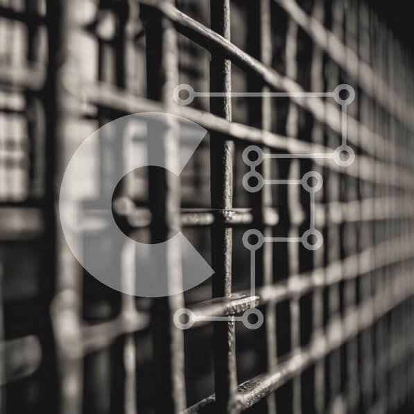 Intra Συλλεκτικό Ξύλινο Παζλ Plywood  4mm - Μαύρο και άσπρο σιδερένιο φράχτη Σε Ξύλινο Κουτί - Διαστάσεις Puzzle: 10x10 cm – 25 κομμάτια