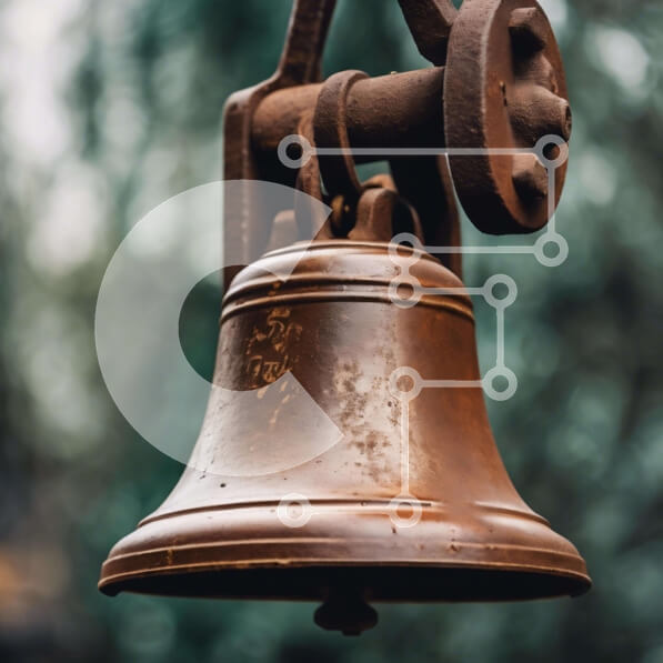 Intra Συλλεκτικό Ξύλινο Παζλ Plywood  4mm - Παλιά σκουριασμένη καμπάνα στη φύση Σε Ξύλινο Κουτί - Διαστάσεις Puzzle: 10x10 cm – 25 κομμάτια