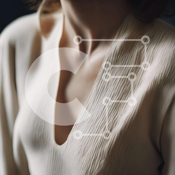 Σετ των 2 Intra Συλλεκτικό Ξύλινο Παζλ Plywood  4mm - Μοντέρνα γυναίκα με εκρού πουκάμισο με κοσμήματα Σε Ξύλινο Κουτί - Διαστάσεις: 10x10 cm – 25 κομμάτια