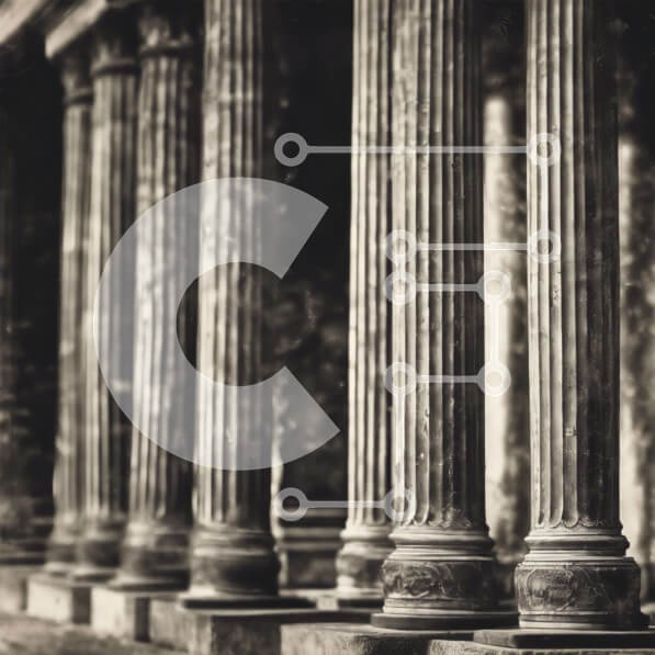 Intra Συλλεκτικό Ξύλινο Παζλ Plywood  4mm - Σειρά στηλών Σε Ξύλινο Κουτί - Διαστάσεις Puzzle: 10x10 cm – 25 κομμάτια