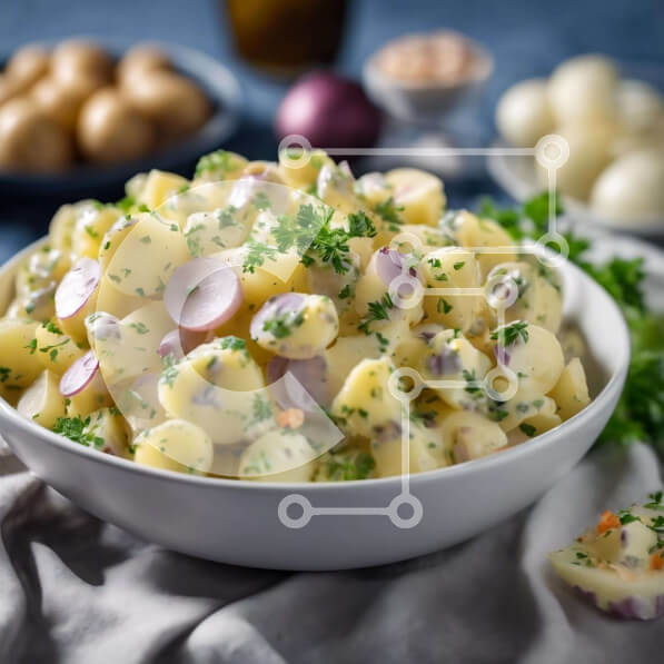 Σετ των 2 Intra Συλλεκτικό Ξύλινο Παζλ Plywood  4mm - Πατατοσαλατιέρα με σκεύη και πιάτα Σε Ξύλινο Κουτί - Διαστάσεις: 10x10 cm – 25 κομμάτια