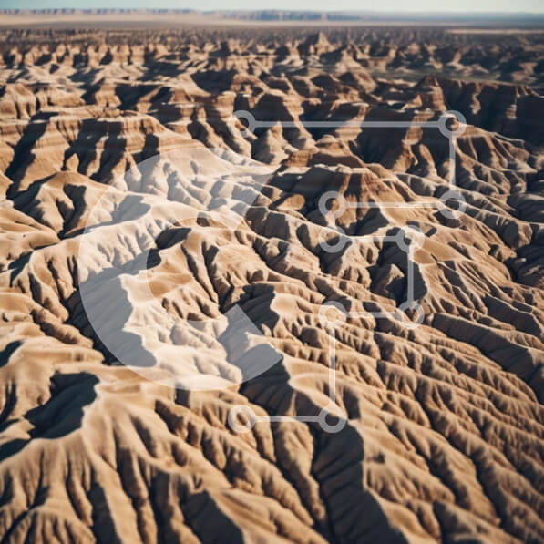 Intra Συλλεκτικό Ξύλινο Παζλ Plywood  4mm - Εναέρια άποψη του τοπίου της ερήμου Σε Ξύλινο Κουτί - Διαστάσεις: 10x10 cm – 25 κομμάτια