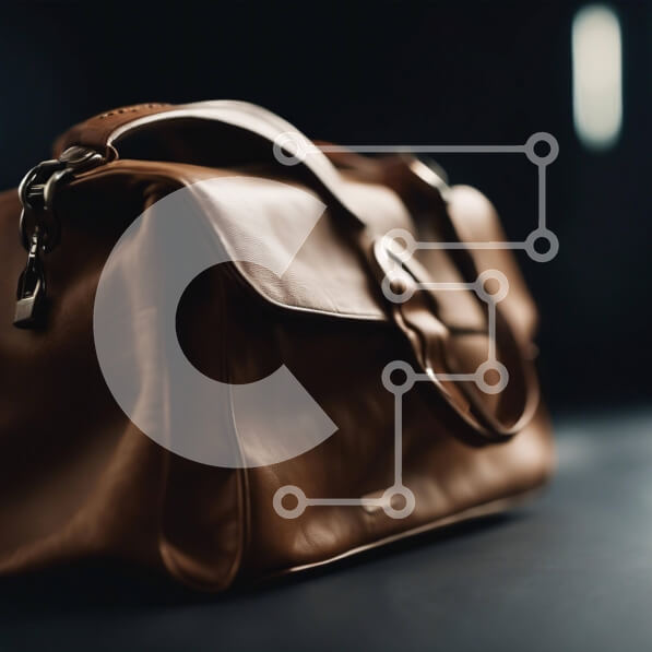 Σετ των 2 Intra Συλλεκτικό Ξύλινο Παζλ Plywood  4mm - Καφέ τσάντα σε άδειο τραπέζι Σε Ξύλινο Κουτί - Διαστάσεις: 10x10 cm – 25 κομμάτια