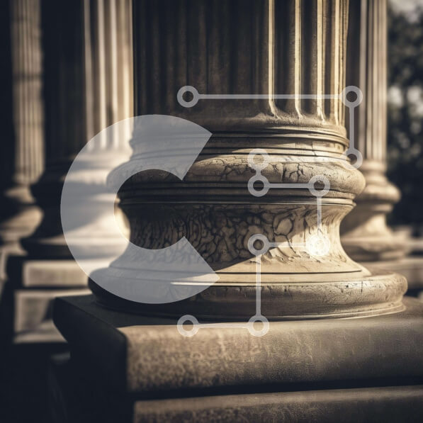 Intra Συλλεκτικό Ξύλινο Παζλ Plywood  4mm - Κοντινή όψη των αρχαίων λίθινων στηλών Σε Ξύλινο Κουτί - Διαστάσεις Puzzle: 10x10 cm – 25 κομμάτια