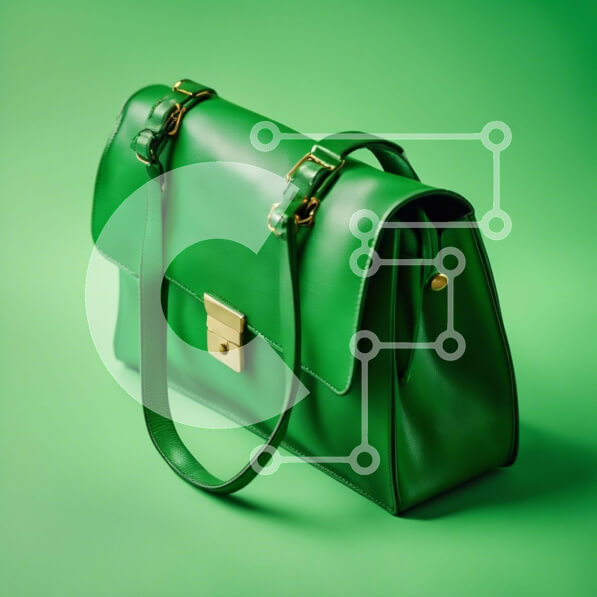 Σετ των 2 Intra Συλλεκτικό Ξύλινο Παζλ Plywood  4mm - Πράσινη τσάντα σε πράσινο φόντο Σε Ξύλινο Κουτί - Διαστάσεις: 10x10 cm – 25 κομμάτια