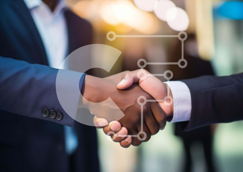 Intra Συλλεκτικό Ξύλινο Παζλ Plywood  4mm - Επιχειρηματίες χειραψία Σε Ξύλινο Κουτί - Διαστάσεις Puzzle: 10x10 cm – 25 κομμάτια