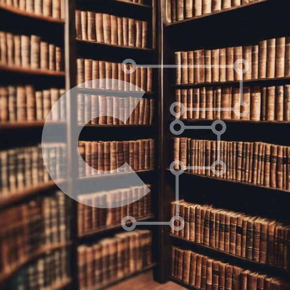 Intra Συλλεκτικό Ξύλινο Παζλ Plywood  4mm - Vintage παλιά βιβλιοθήκη με διάφορα βιβλία Σε Ξύλινο Κουτί - Διαστάσεις Puzzle: 10x10 cm – 25 κομμάτια