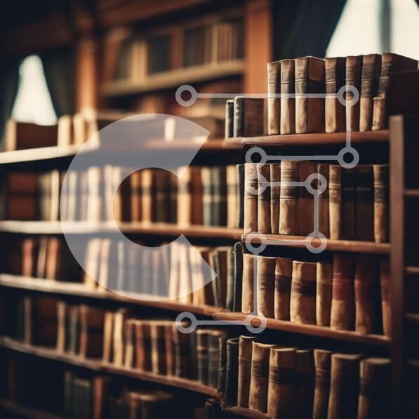 Intra Συλλεκτικό Ξύλινο Παζλ Plywood  4mm - Vintage βιβλιοθήκη με βιβλία και παράθυρα Σε Ξύλινο Κουτί - Διαστάσεις Puzzle: 10x10 cm – 25 κομμάτια