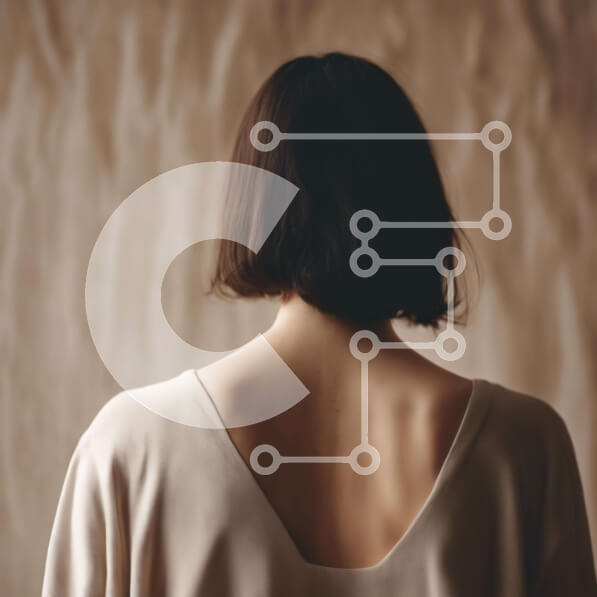 Σετ των 2 Intra Συλλεκτικό Ξύλινο Παζλ Plywood  4mm - Κομψή πίσω όψη μιας γυναίκας Σε Ξύλινο Κουτί - Διαστάσεις: 10x10 cm – 25 κομμάτια